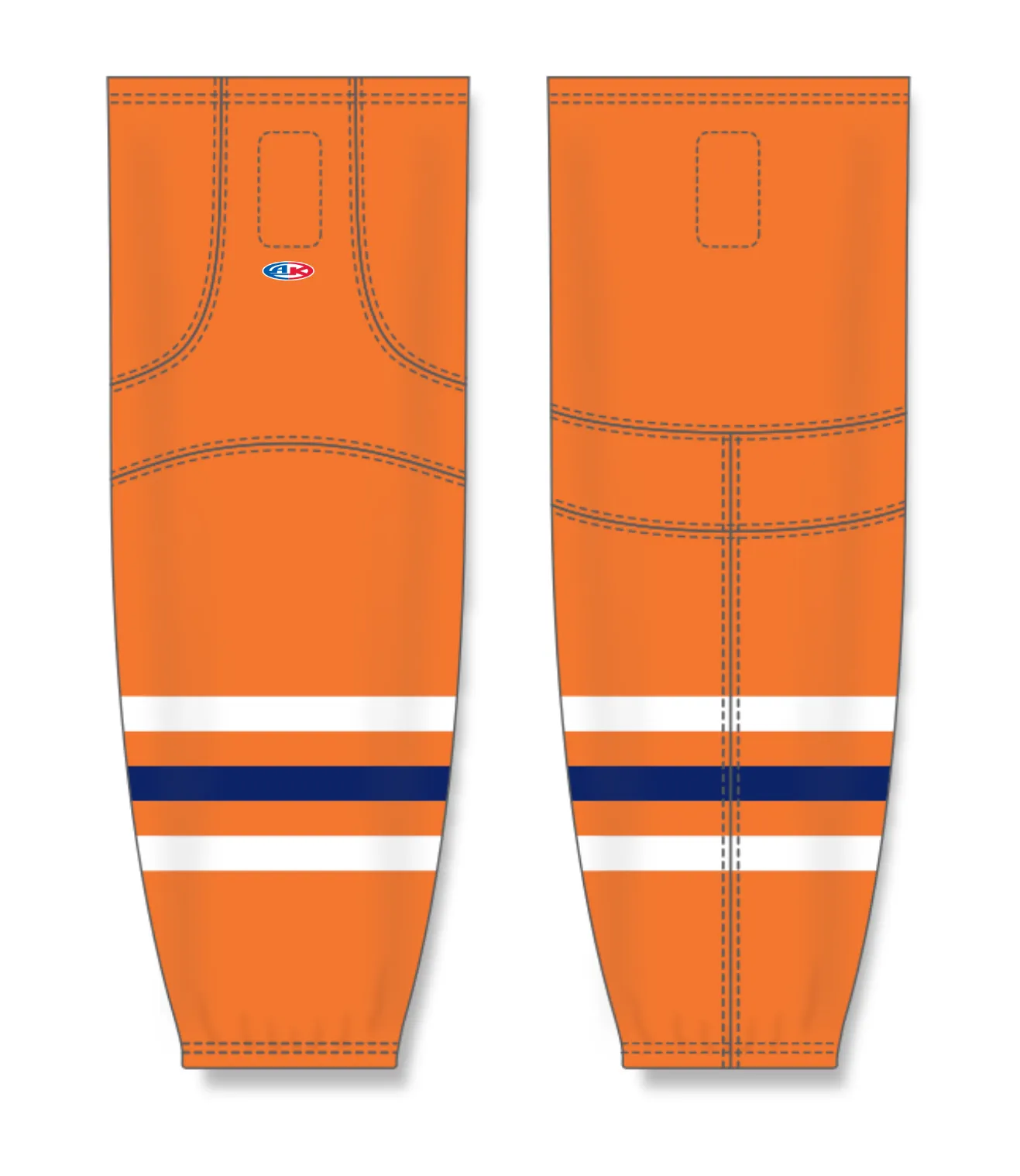 Athletic Knit (AK) HS2100-369 Bakersfield Condors Orange Mesh Ice Hockey Socks