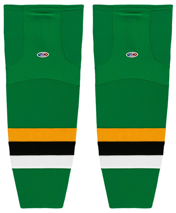 Athletic Knit (AK) HS2100-406 Minnesota North Stars Kelly Green with Black Stripe Mesh Ice Hockey Socks