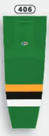 Athletic Knit (AK) HS2100-406 Minnesota North Stars Kelly Green with Black Stripe Mesh Ice Hockey Socks