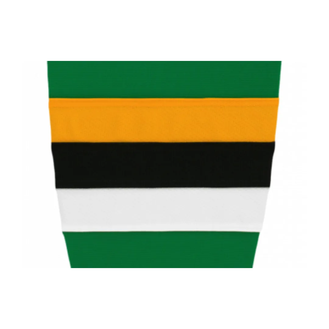 Athletic Knit (AK) HS2100-406 Minnesota North Stars Kelly Green with Black Stripe Mesh Ice Hockey Socks