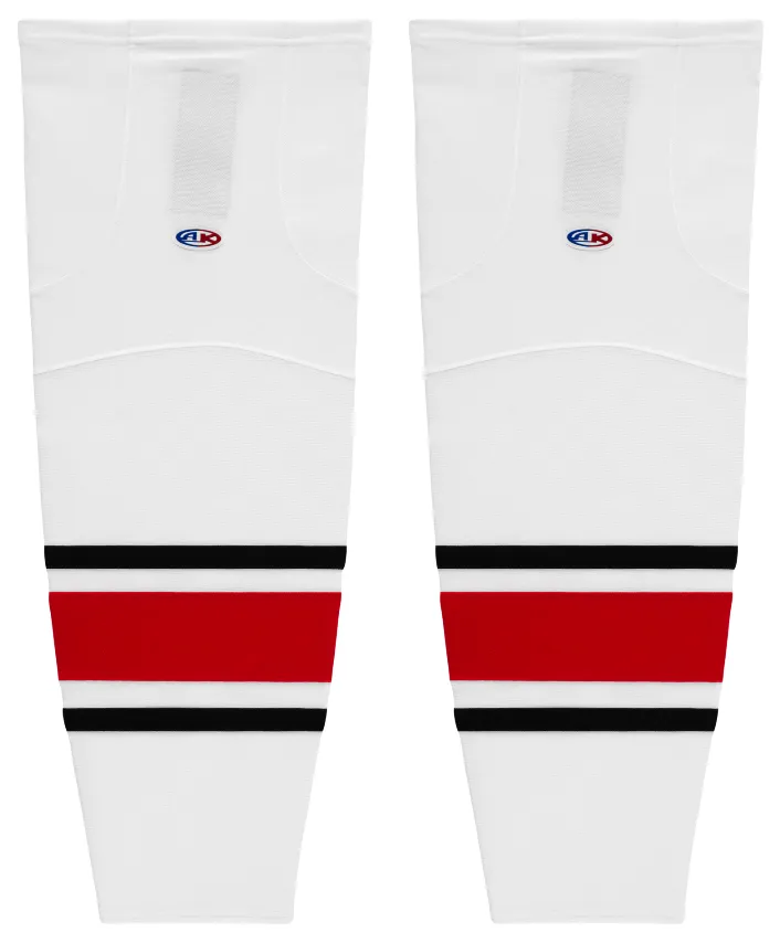 Athletic Knit (AK) HS2100-528 1976-78 Cleveland Barons White Mesh Ice Hockey Socks