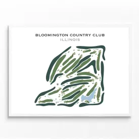 Bloomington Country Club, Illinois - Printed Golf Course