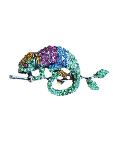 Colorful Chameleon Pin