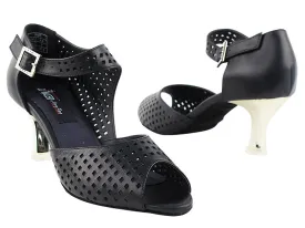 Competitive Dancer Series- Black Leather Dance Sandal