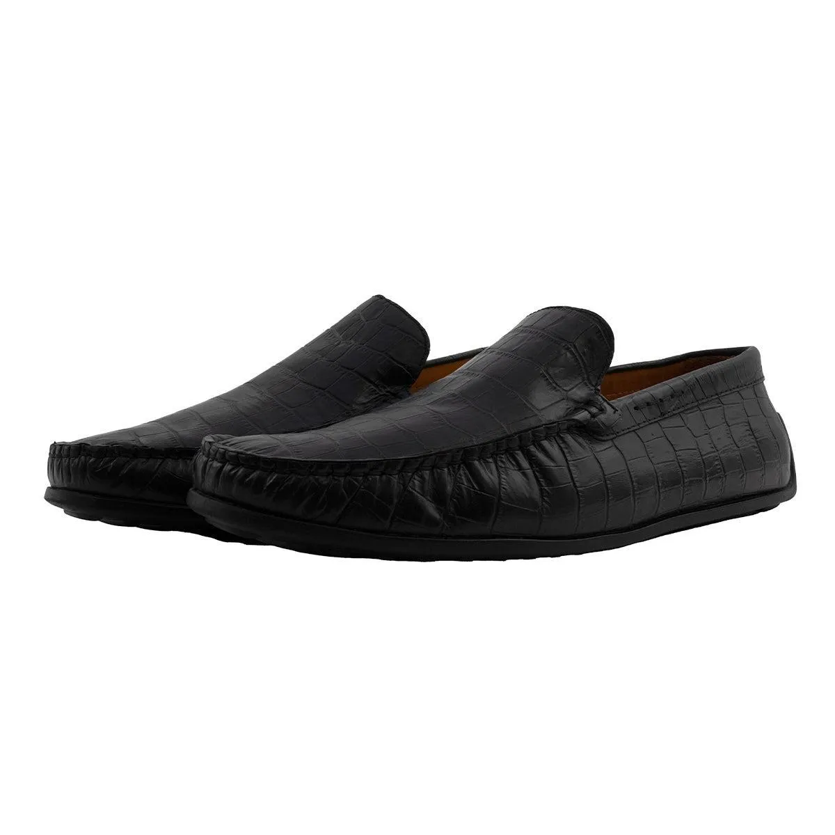 Donald J Pliner Donald Pliner Formal Slip Ons Leather Black Colour For Men