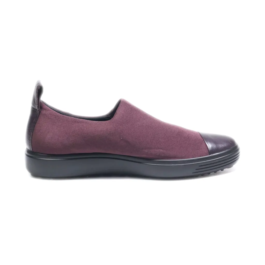 Ecco Low-Top Sneakers Fabric Maroon Colour For Women