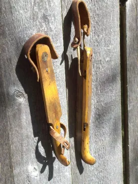 European Ice Skates - Wooden