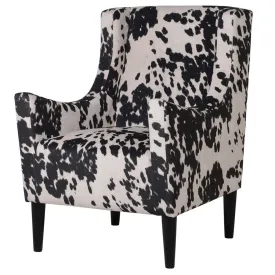 Faux Cow Hide Armchair