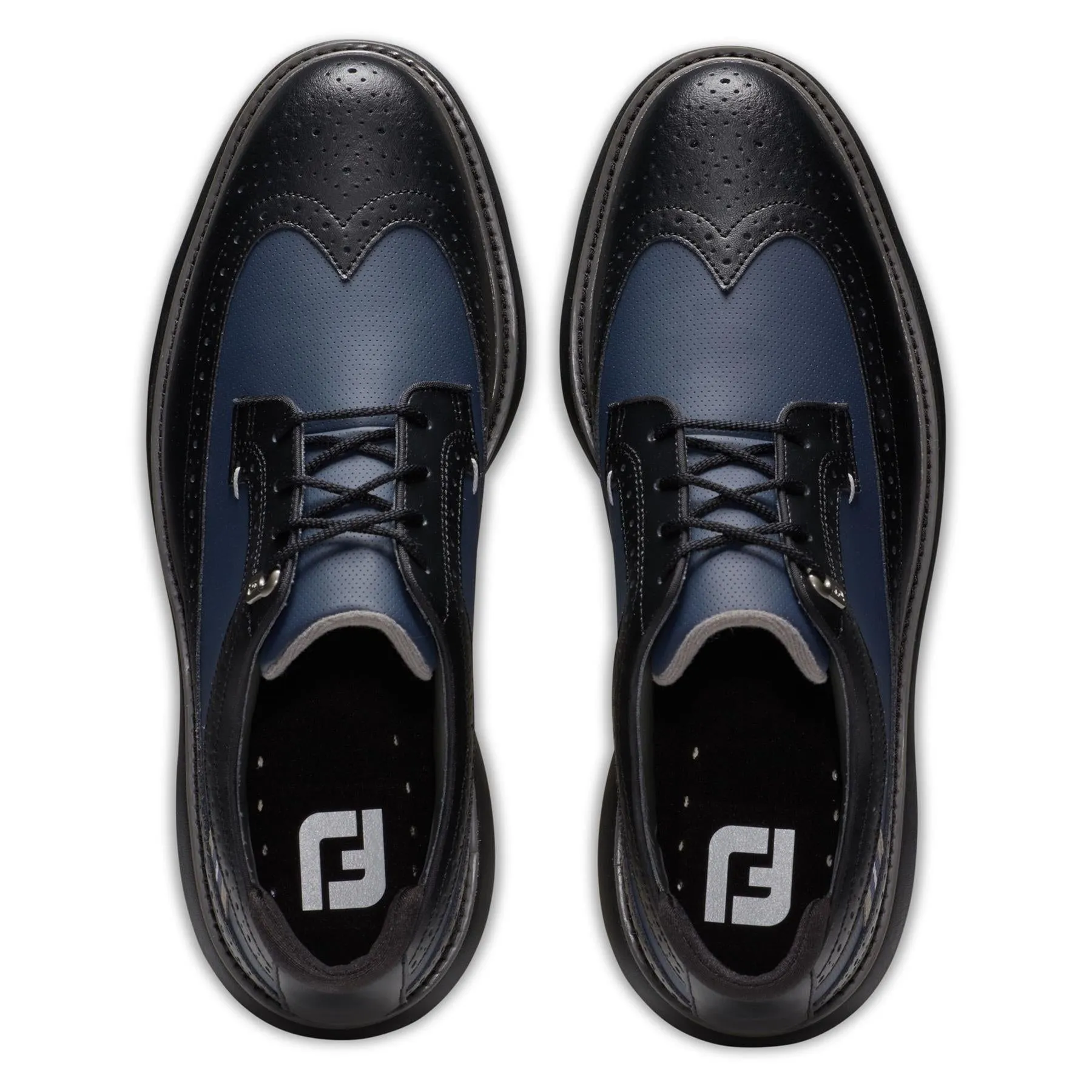 FJ Traditions Wing Tip Golf Shoes Navy/Black/Grey - SS23