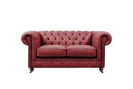 Grand Chesterfield | 2 Seater Sofa | Vintage Oxblood