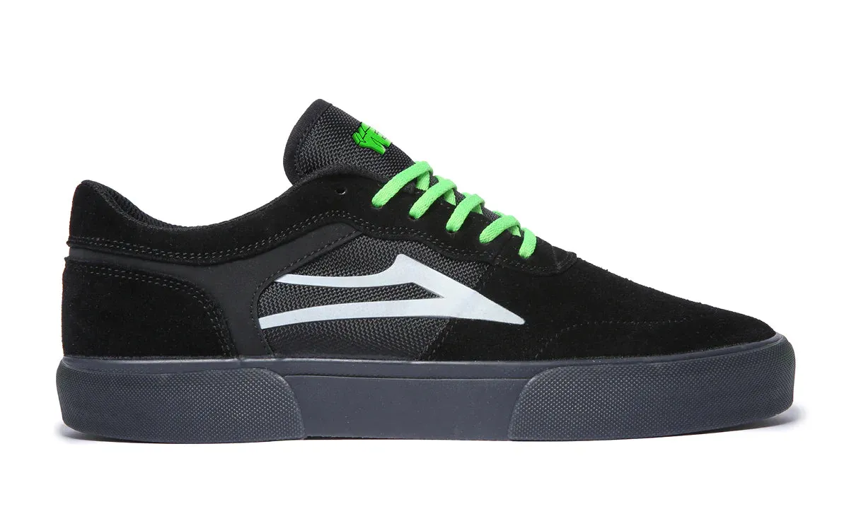 Lakai x Yeah Right Staple Skate Shoes - Black/UV Green