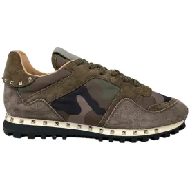 Men's Rockstud Low Trainers Khaki Size EU 41 / UK 7