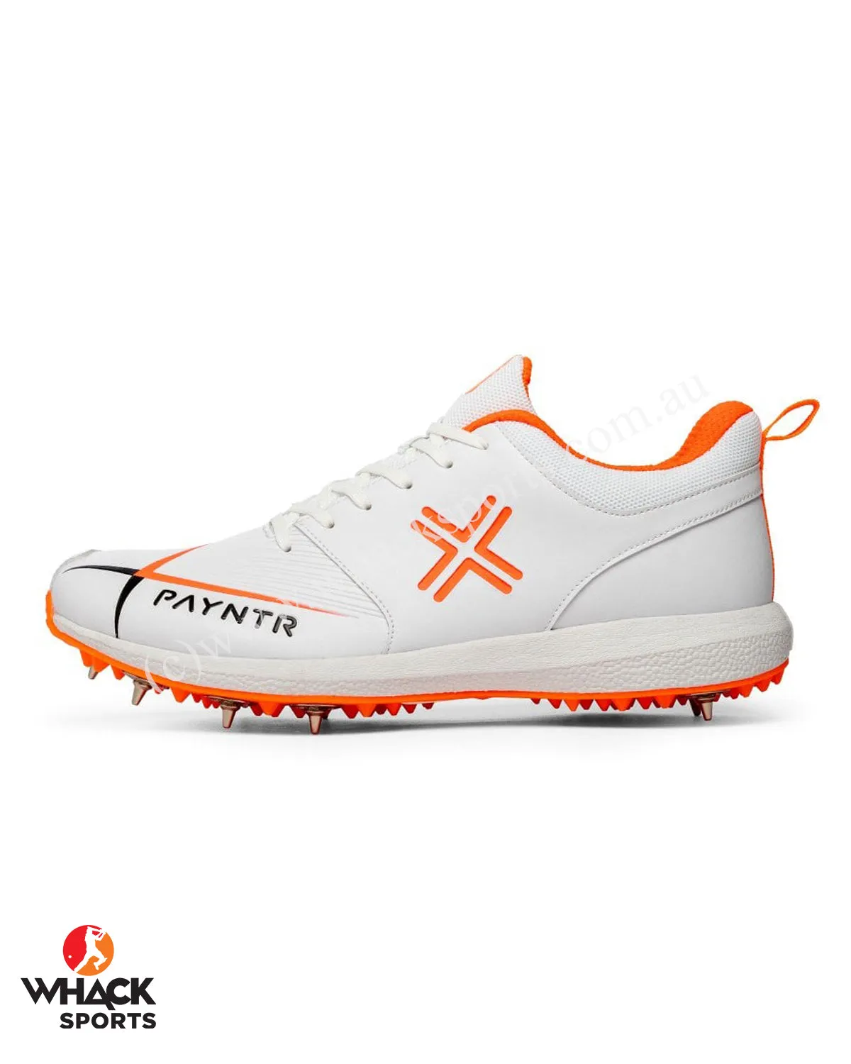 Payntr V Cricket Shoes - Steel Spikes - Orange