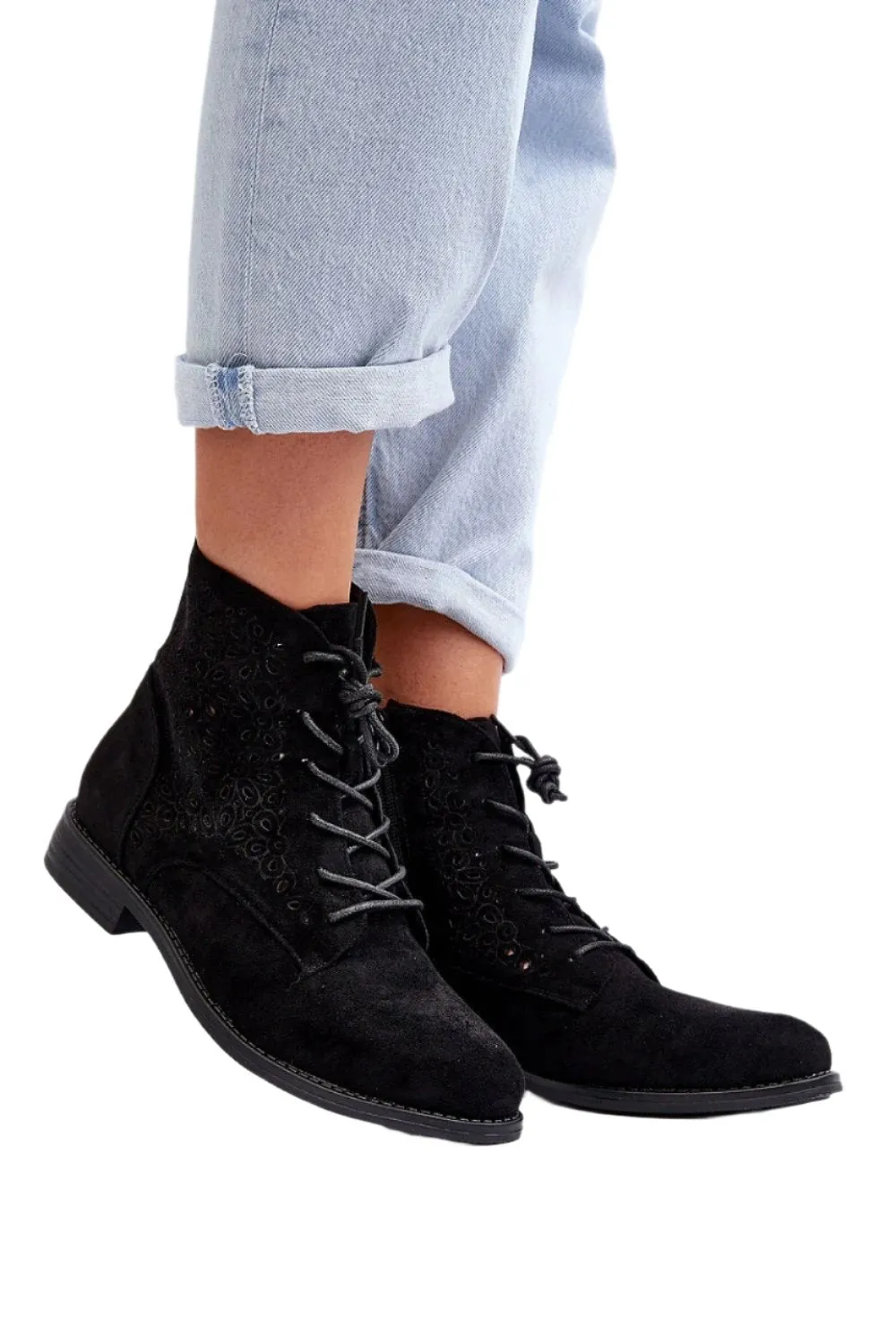 TEEK - Laced Suede Short Boots