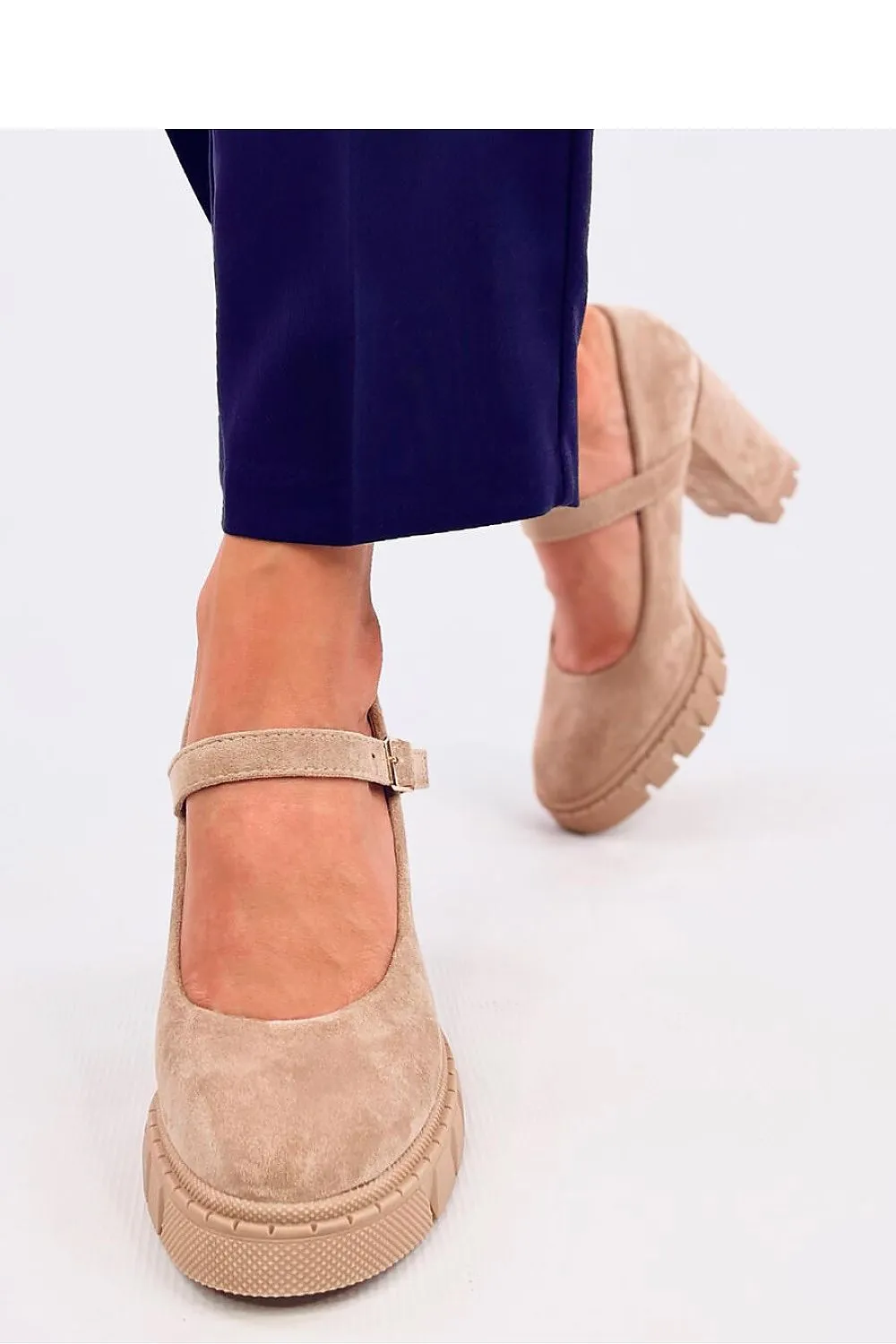 TEEK - Suede Touch Mary Platform Pumps