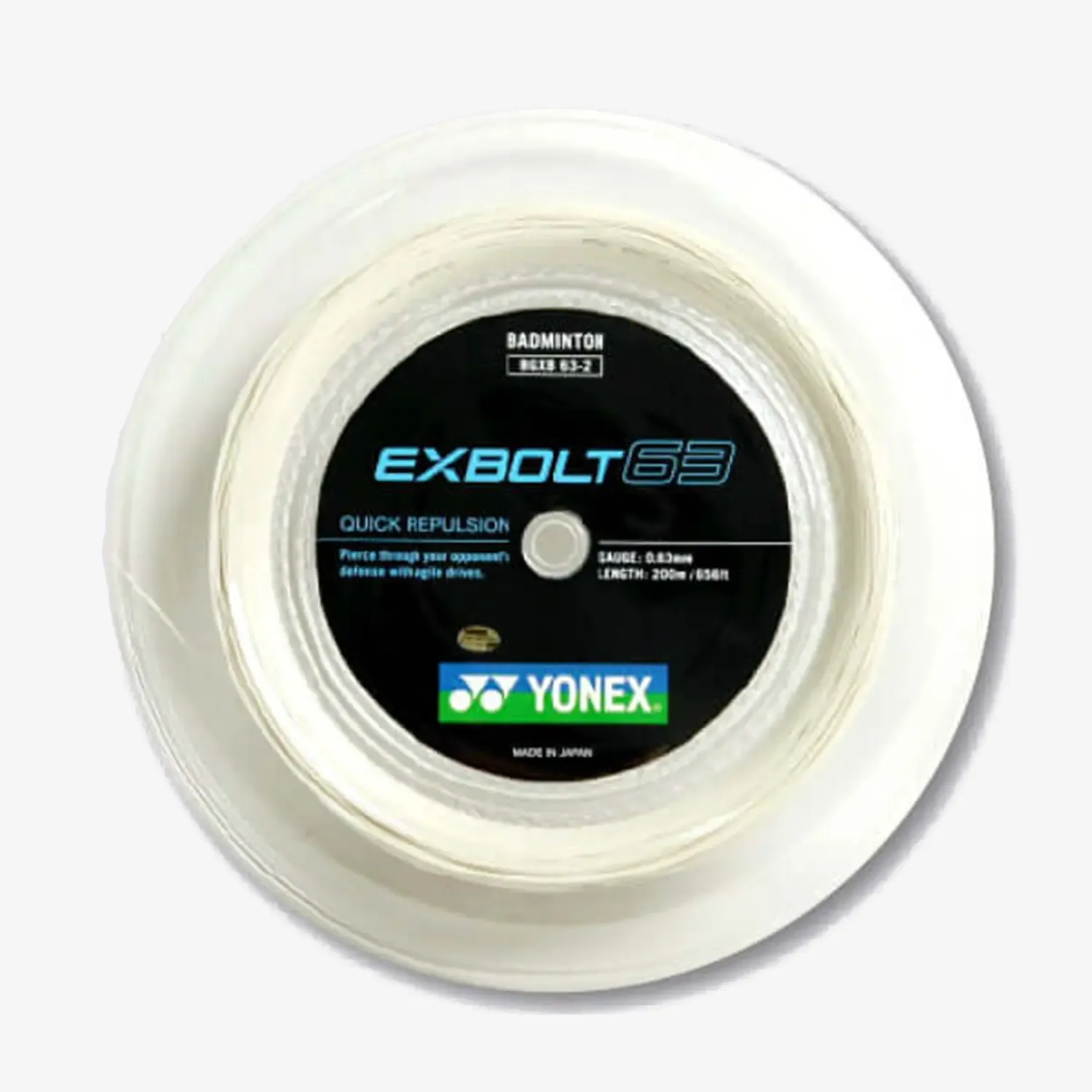 Yonex Exbolt 63 200m Badminton String (White)